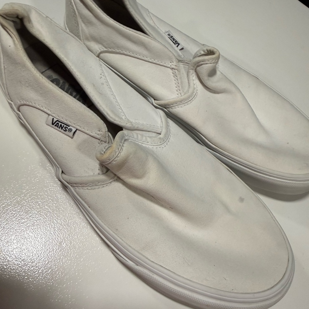 Vans Classic White Slip-On Sneakers